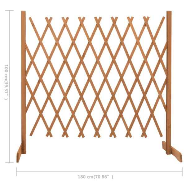 vidaXL Trellis Fence Garden Trellis Lattice Fence for Outdoor Solid Firwood - Image 4