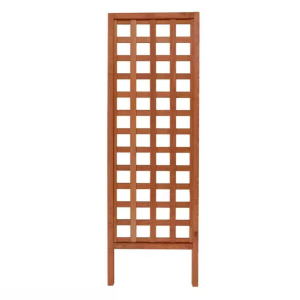 72-inch Outdoor Modern Wooden Garden Trellis in Cedar Wood Color - Image 2