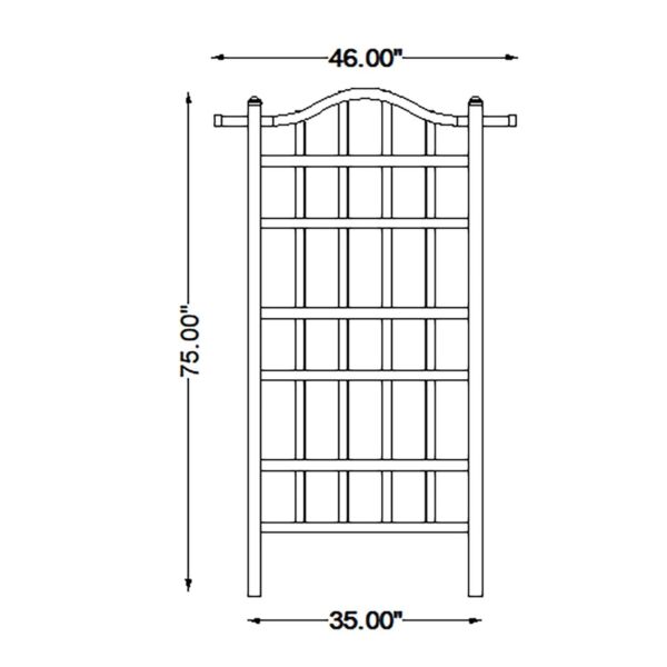 75-inch Outdoor White Vinyl Garden Plant Trellis with Ground Anchors - Image 2