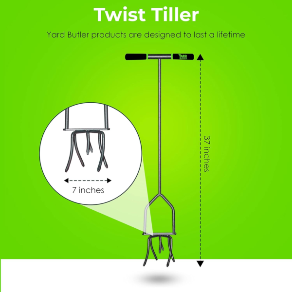 Twist Tiller Garden Cultivator & Hand Tiller Heavy Duty Garden Claw Hand Tool - ITNT-4 - Image 3