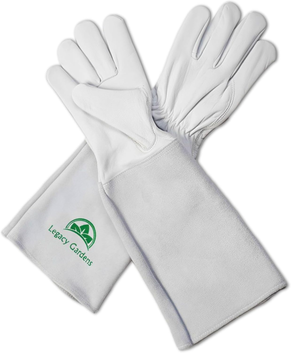 Thorn Resistant Leather Gardening Gloves for Men & Women – Long Gauntlet Rose Pruning Gloves with Forearm Protection for Pruning and Yard Work - Medium - Image 7