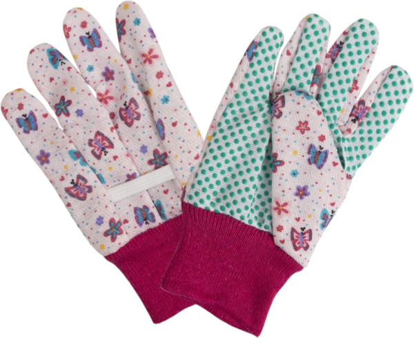 Kids Garden Gloves 3-6 Years Old Children Gardening Gloves, 2- Pair Pack, Blue&Pink - Image 3