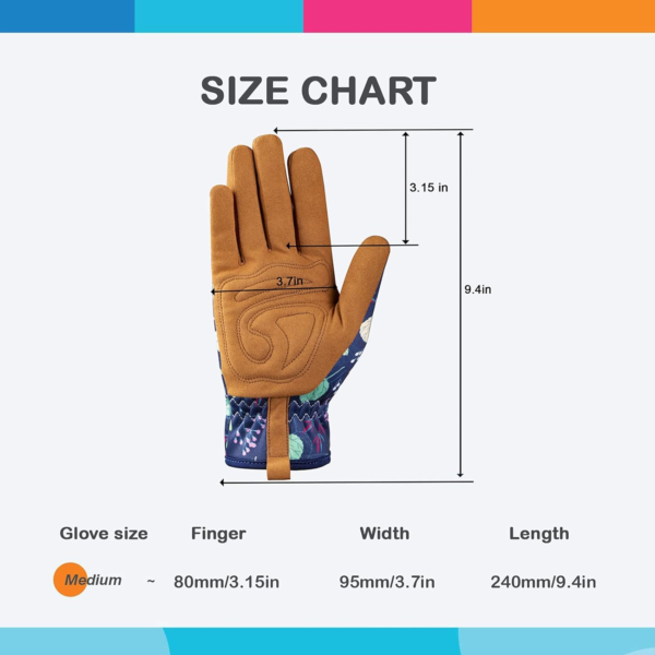 Leather Gardening Gloves for Women - Working Gloves for Weeding, Digging, Planting, Raking and Pruning - Image 7