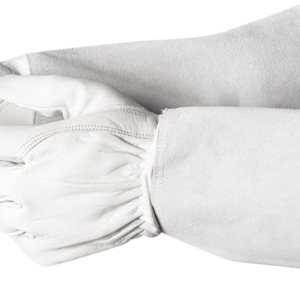Thorn Resistant Leather Gardening Gloves for Men & Women – Long Gauntlet Rose Pruning Gloves with Forearm Protection for Pruning and Yard Work - Medium