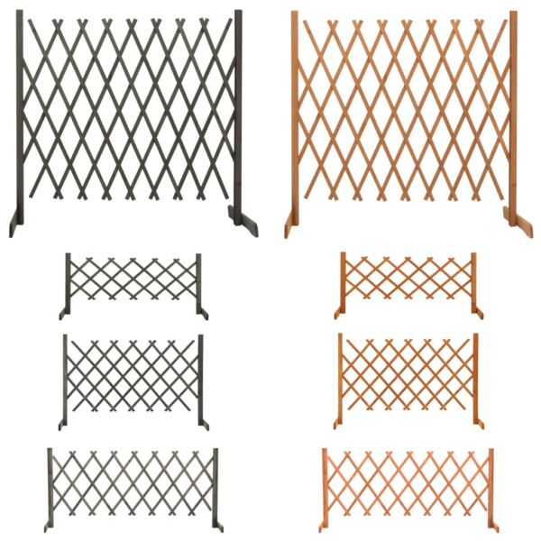 vidaXL Trellis Fence Garden Trellis Lattice Fence for Outdoor Solid Firwood - Image 5