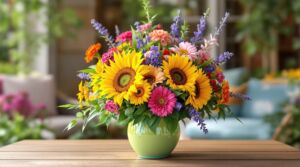 Summer Floral Arrangement for Your Backyard Patio Nook