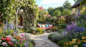 Enchanted English Arts and Crafts Garden Variation