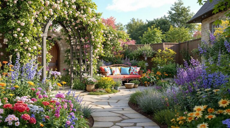 Enchanted English Arts and Crafts Garden Variation