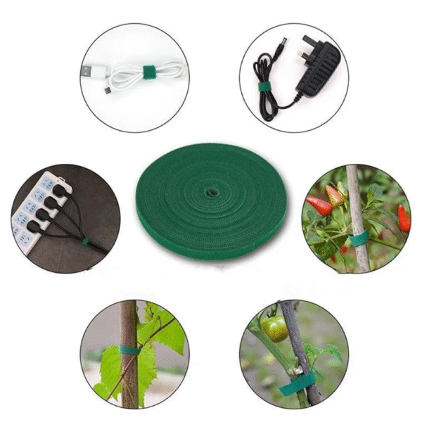 10 Roll Nylon Plant Ties Plant Bandage Hook Tie Loop Adjustable Plant Support Reusable Fastener Tape for Home Garden Accessories - Image 6