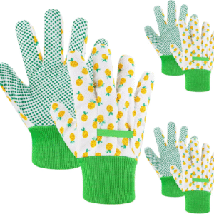 Kids Gardening Gloves 3 Pairs Kids Garden Gloves Non-Slip Children Yard Work Gloves for Boys Girls