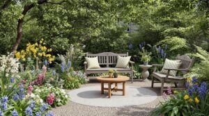 Blossoming Woodland Garden