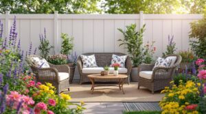 Cozy Wicker Retreat Garden