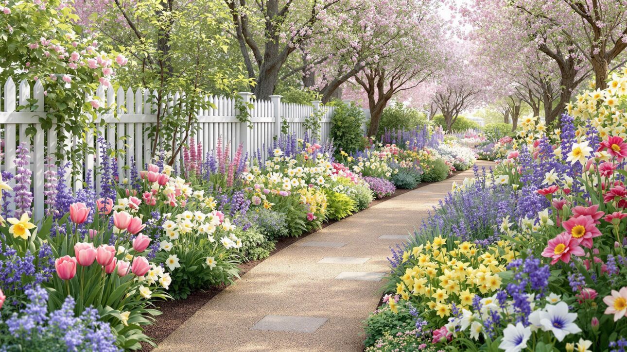 Pastel Romantic Border Walk