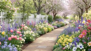 Pastel Romantic Border Walk