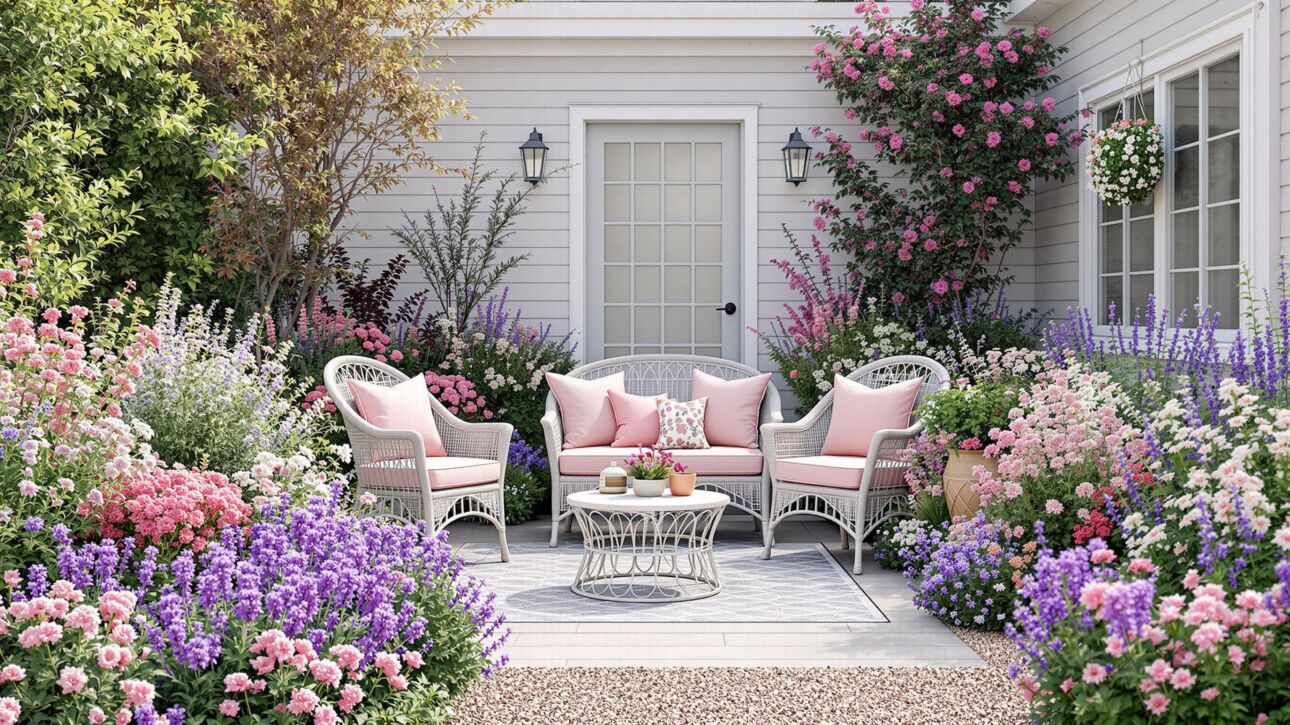 Cozy Violet Retreat Garden