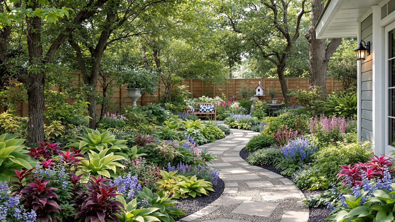 Serene Perennial Shade Garden