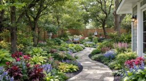Serene Perennial Shade Garden