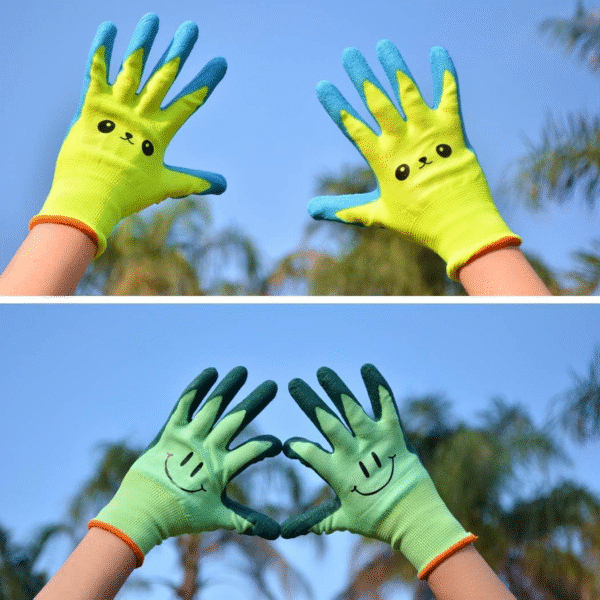 2 Pairs Toddlers Gardening Gloves, Kids Sized Garden Glove for Yard Work, Non Slip, Flexible, Breathable (Size 2 for 2, 3, 4 Year Old Children) - Image 4