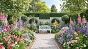 Formal Pastel Romantic Garden