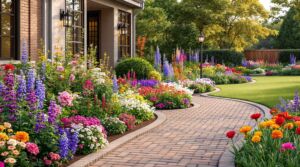 Colorful Streetside Blossom Garden