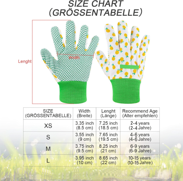 Kids Gardening Gloves 3 Pairs Kids Garden Gloves Non-Slip Children Yard Work Gloves for Boys Girls - Image 7