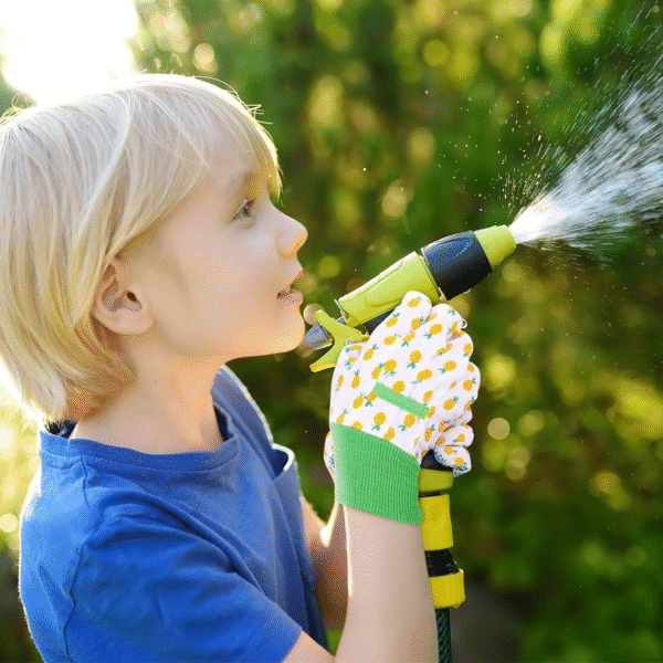 Kids Gardening Gloves 3 Pairs Kids Garden Gloves Non-Slip Children Yard Work Gloves for Boys Girls - Image 3