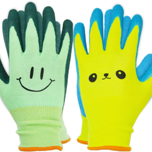 2 Pairs Toddlers Gardening Gloves, Kids Sized Garden Glove for Yard Work, Non Slip, Flexible, Breathable (Size 2 for 2, 3, 4 Year Old Children)
