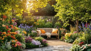Amber Glow in Verdant Bliss